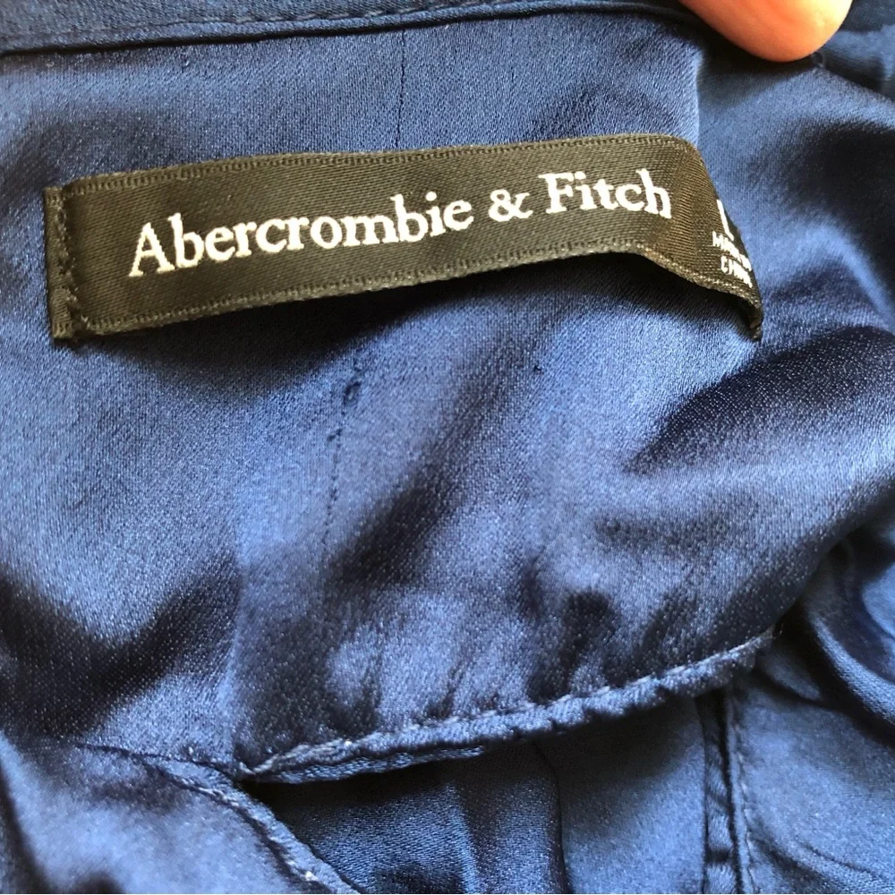 Abercrombie & Fitch Royal Blue Pleated Maxi Dress